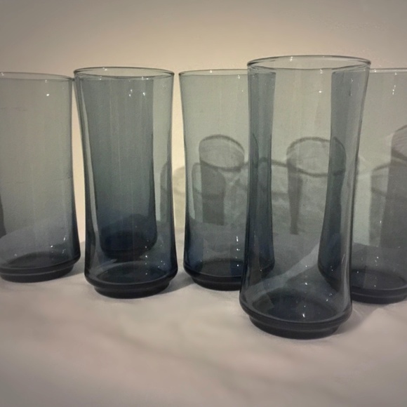 Libbey Dining Libbey Bolero Blue Cooler Set Of 6 6 Oz Mid Century